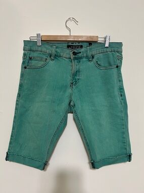 RUDE Teal Green Men's Denim Shorts